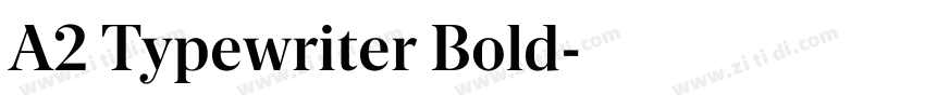 A2 Typewriter Bold字体转换